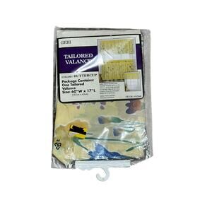 NEW Geri Tailored Valance BUTTERCUP Yellow Floral Cottagecore Cafe 60" W x 17" L